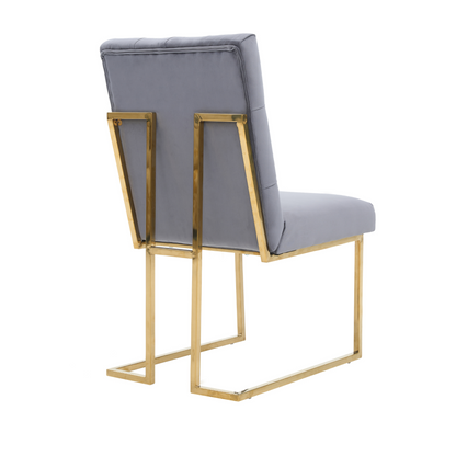 Siena Tufted Velvet Dining Chair – Gold Frame, Modern Luxury Accent PN Home