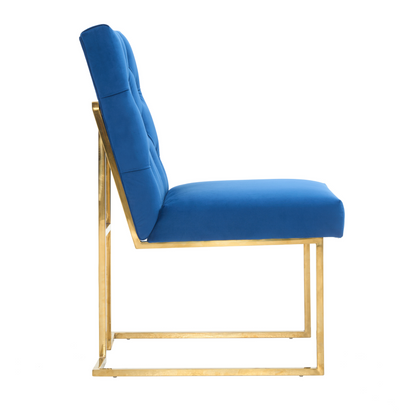 Siena Tufted Velvet Dining Chair – Gold Frame, Modern Luxury Accent PN Home