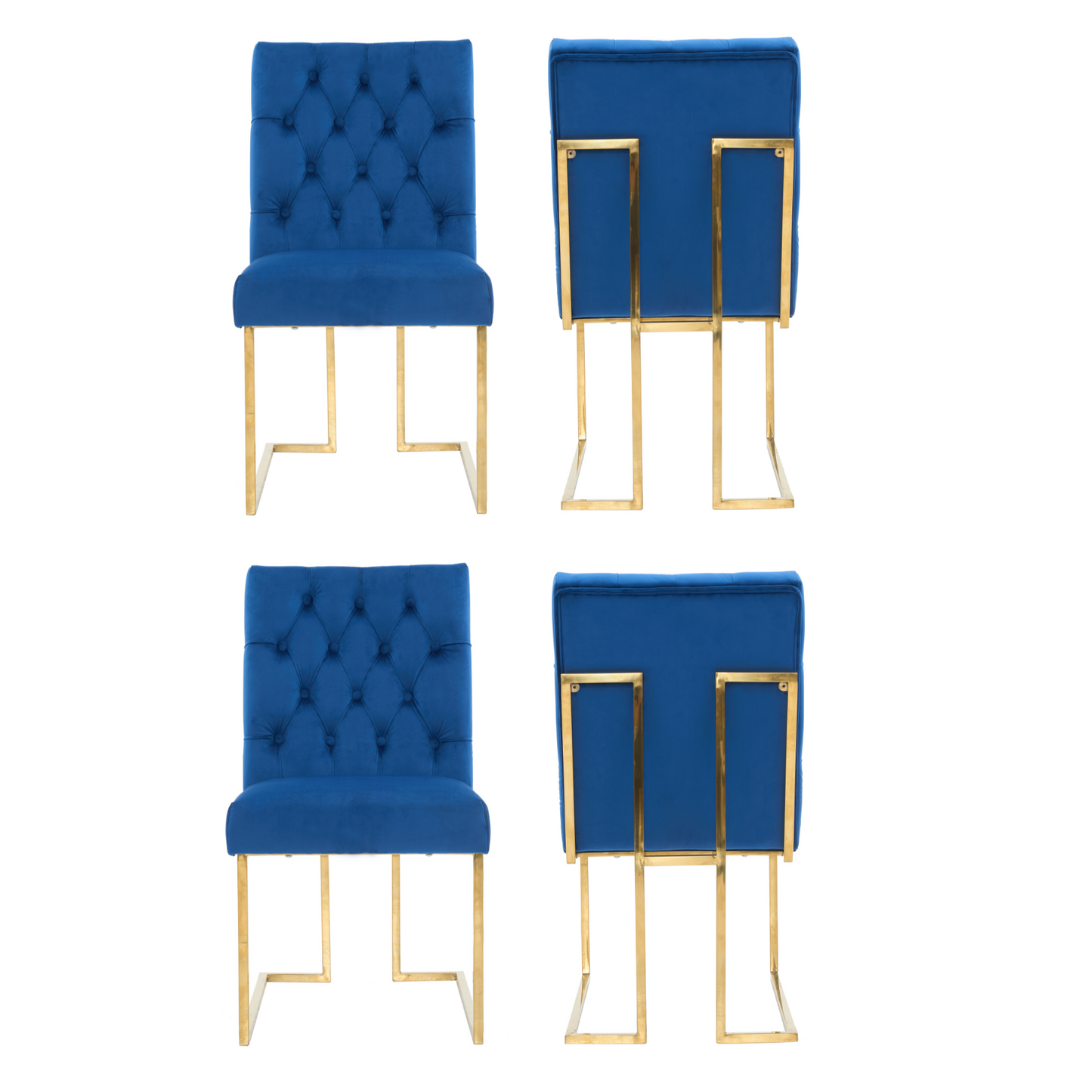 Siena Tufted Velvet Dining Chair – Gold Frame, Modern Luxury Accent PN Home