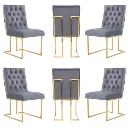 Siena Tufted Velvet Dining Chair – Gold Frame, Modern Luxury Accent PN Home