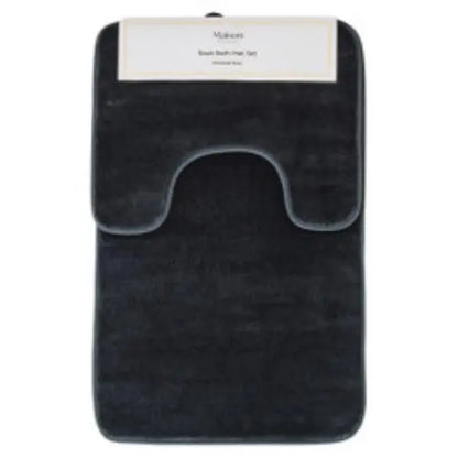 Soak Charcoal Grey Bath And Pedestal Mat Set AK Kin Garden Supplies