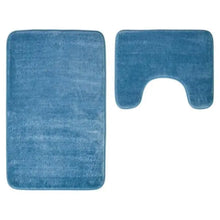 Soak Denim Blue Bath And Pedestal Mat Set AK Kin Garden Supplies