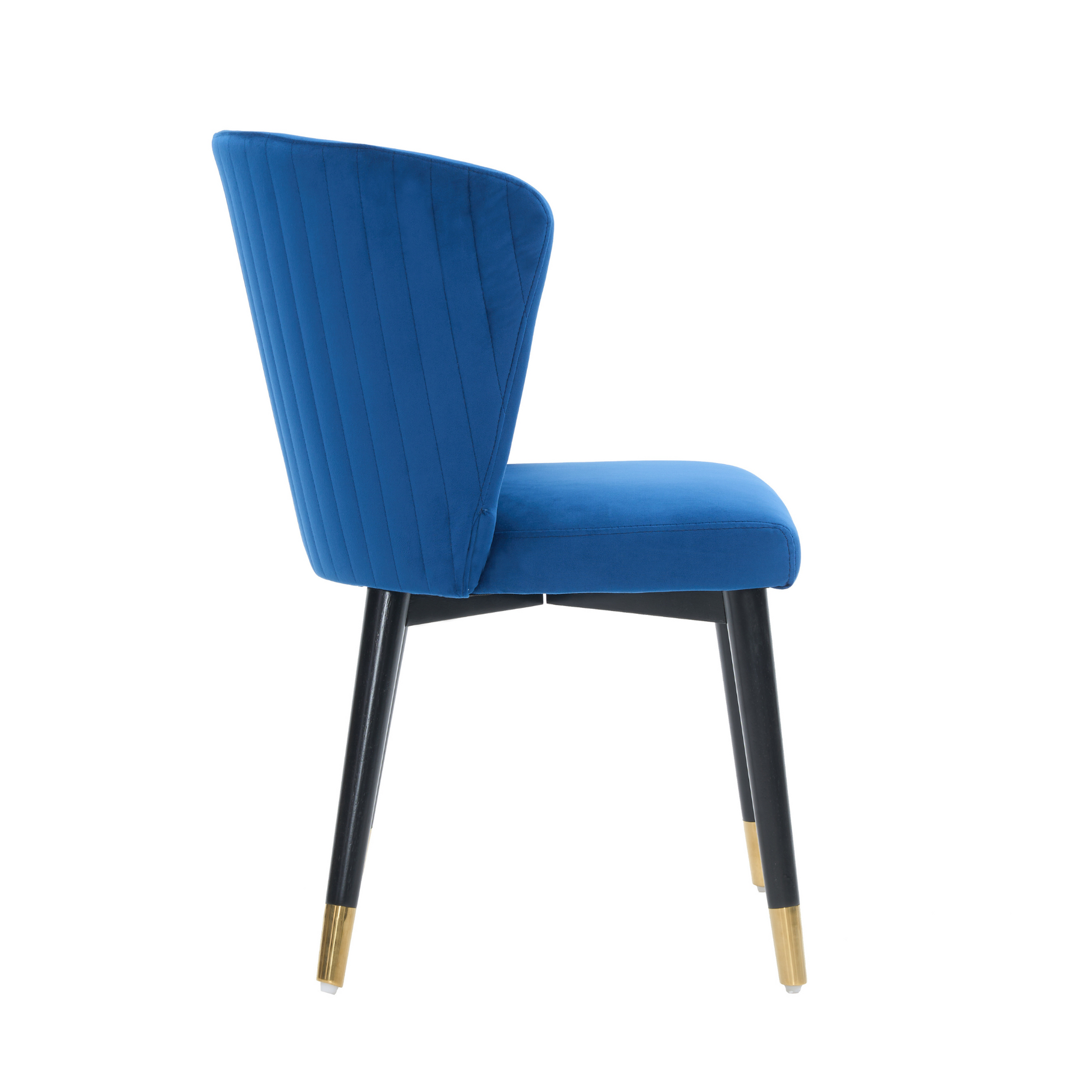 Sofina Modern Velvet Dining Chair with Tufted Back – Wooden Frame & Gold-Tipped Rubberwood Legs PN Home