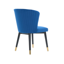 Sofina Modern Velvet Dining Chair with Tufted Back – Wooden Frame & Gold-Tipped Rubberwood Legs PN Home