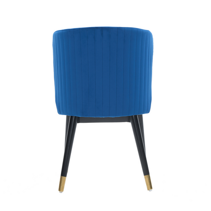 Sofina Modern Velvet Dining Chair with Tufted Back – Wooden Frame & Gold-Tipped Rubberwood Legs PN Home