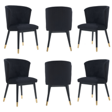 Sofina Modern Velvet Dining Chair with Tufted Back – Wooden Frame & Gold-Tipped Rubberwood Legs PN Home