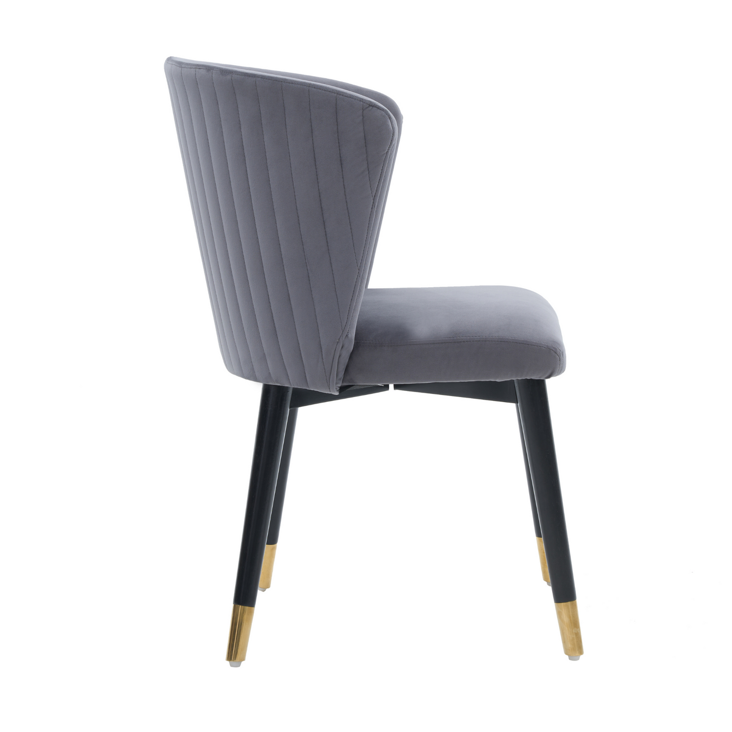 Sofina Modern Velvet Dining Chair with Tufted Back – Wooden Frame & Gold-Tipped Rubberwood Legs PN Home