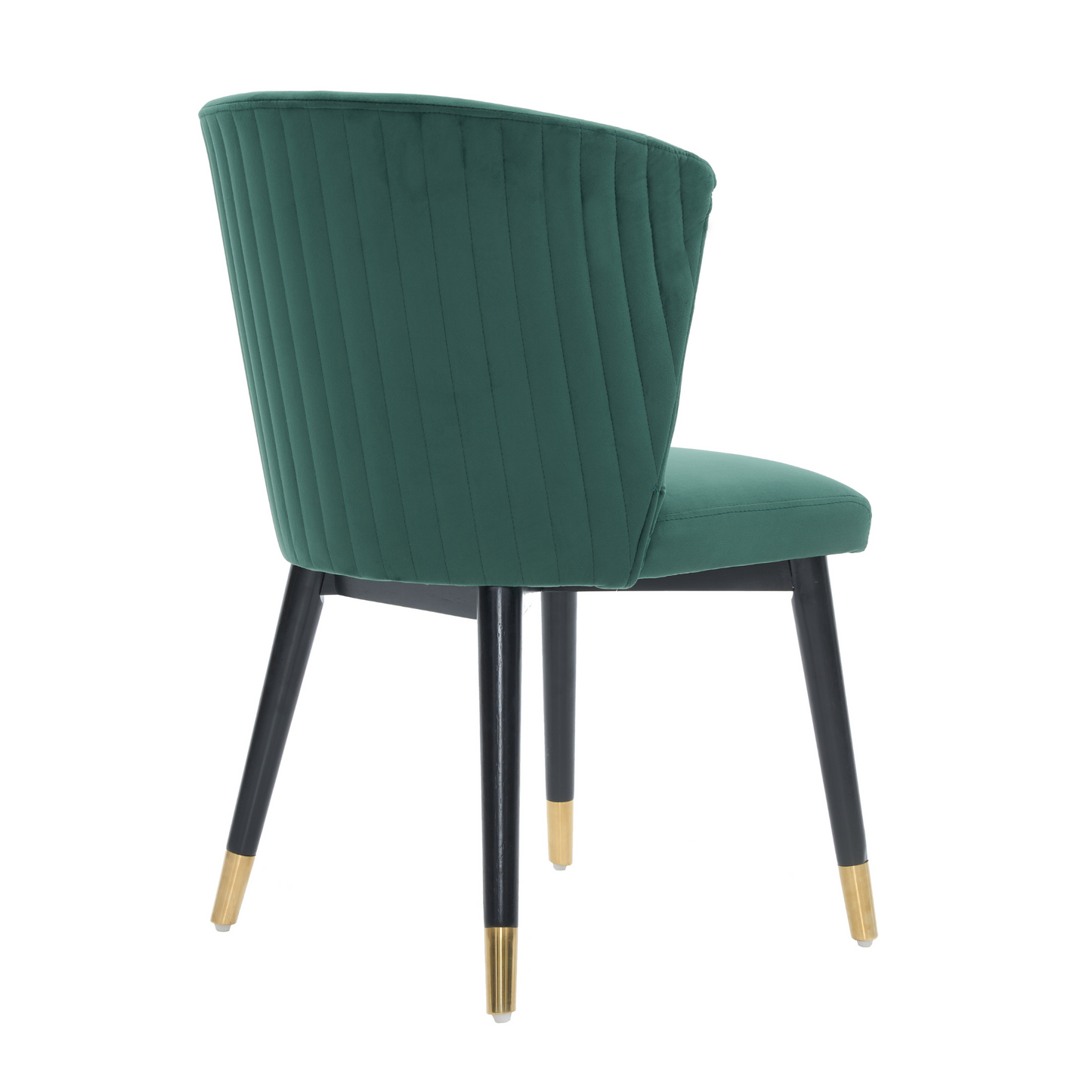 Sofina Modern Velvet Dining Chair with Tufted Back – Wooden Frame & Gold-Tipped Rubberwood Legs PN Home
