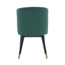 Sofina Modern Velvet Dining Chair with Tufted Back – Wooden Frame & Gold-Tipped Rubberwood Legs PN Home