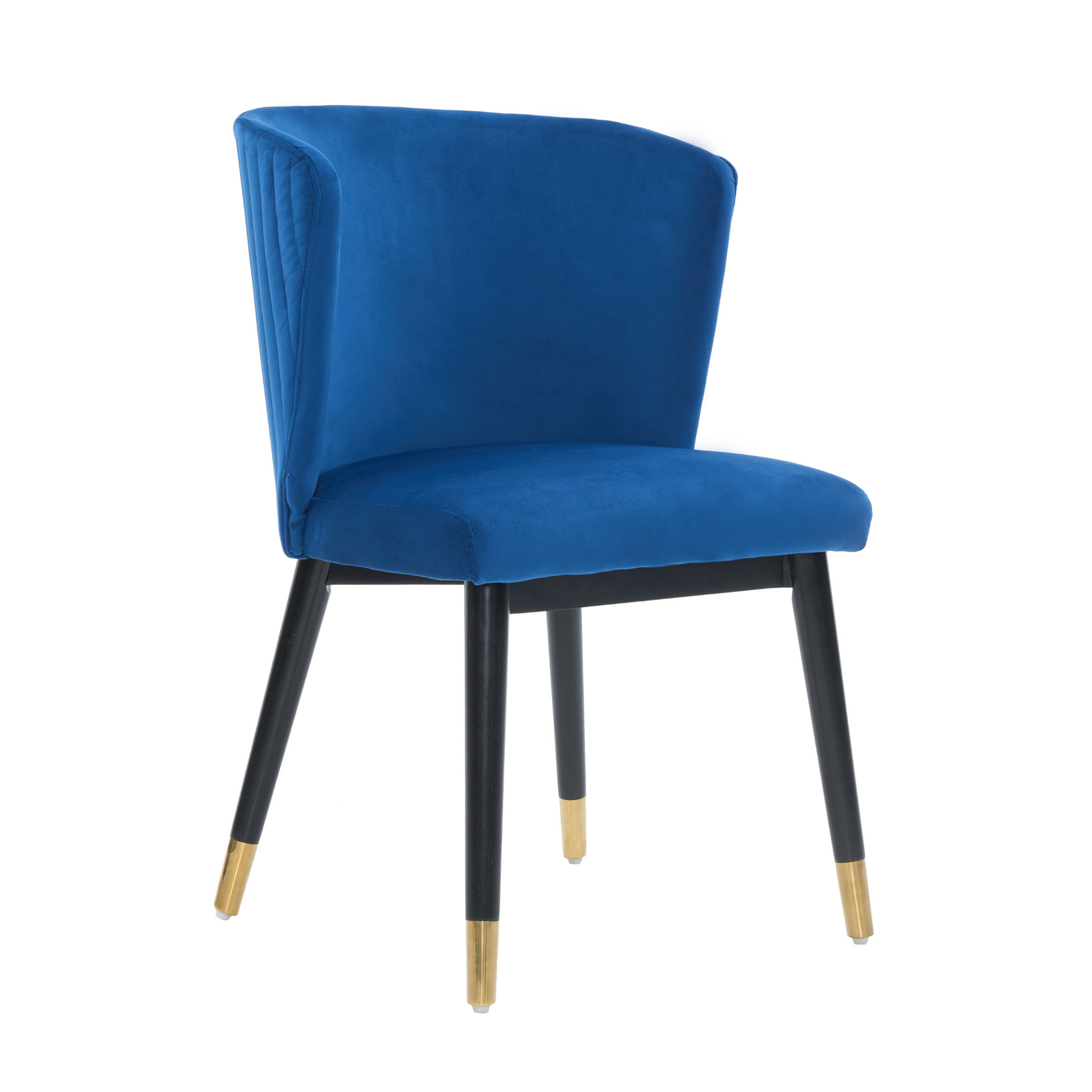 Sofina Modern Velvet Dining Chair with Tufted Back – Wooden Frame & Gold-Tipped Rubberwood Legs PN Home