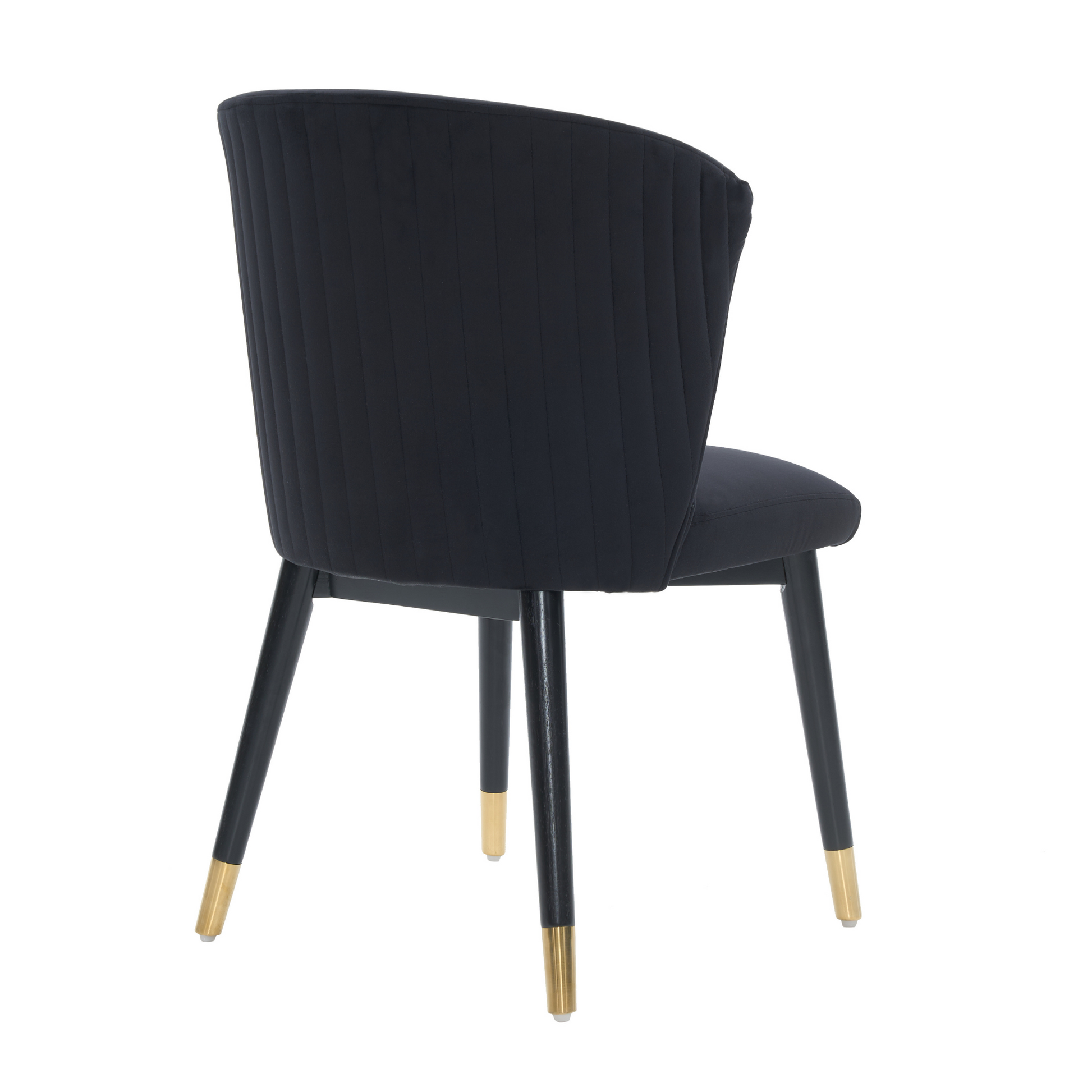 Sofina Modern Velvet Dining Chair with Tufted Back – Wooden Frame & Gold-Tipped Rubberwood Legs PN Home