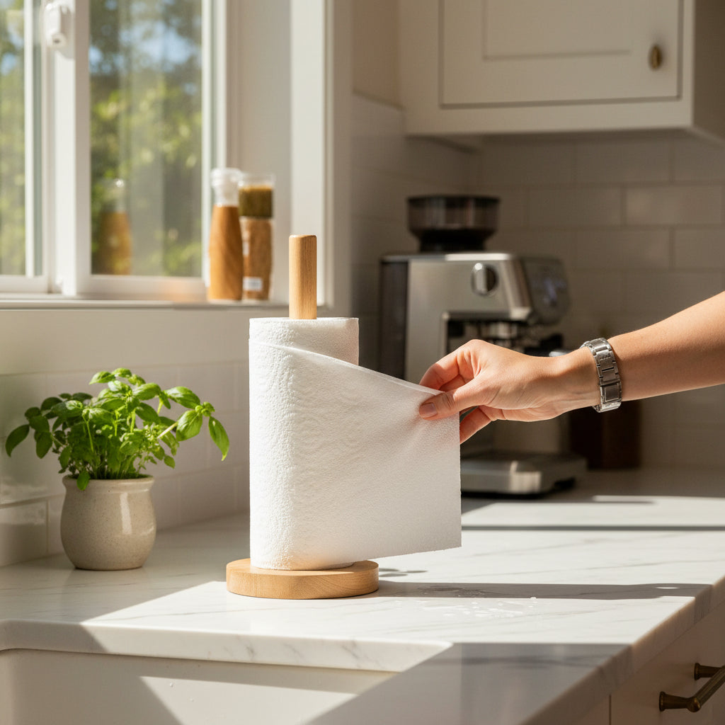 Soka Rubberwood Kitchen Roll Holder House, Home & Garden