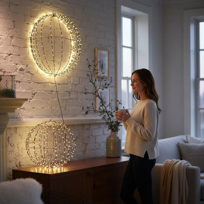 Solar Sphere Light 30cm Black - Display House, Home & Garden