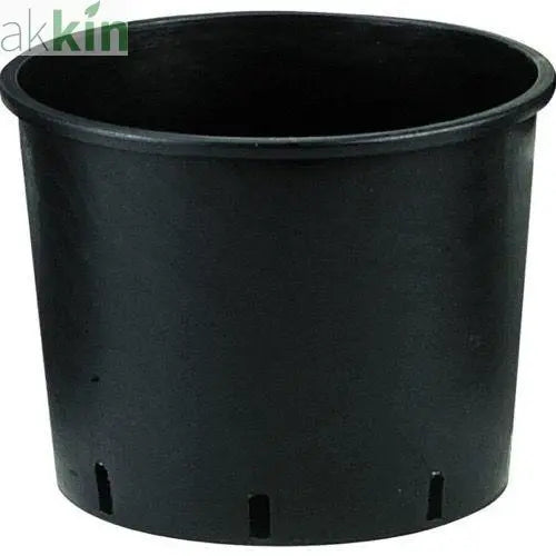 Squat Heavy Duty Black Plastic Outside Container Tree Plant Pot 20lt - AK Kin Garden Supplies