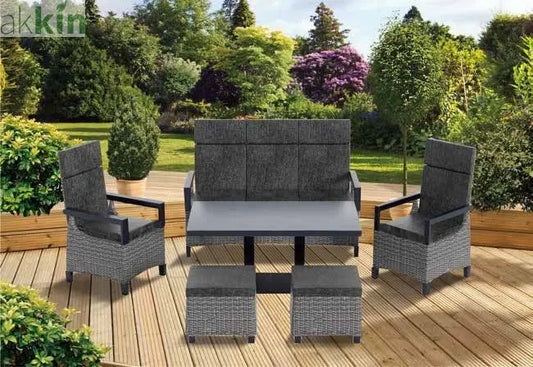 St Tropez Reclining Lounge/Dining Set AK Kin Garden Supplies