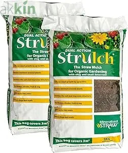 2 x 9kg Strulch Innovative Organic Straw Mulch (18kg Total) - AK Kin Garden Supplies
