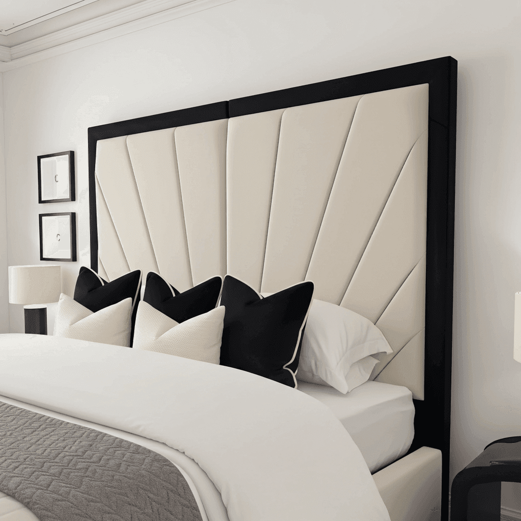 Sunrise Bed Frame – Handmade UK Bed with Floor-Standing Headboard UK Beds Direct ltd