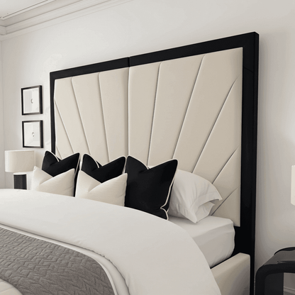 Sunrise Bed Frame – Handmade UK Bed with Floor-Standing Headboard UK Beds Direct ltd