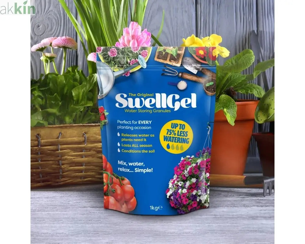 SwellGel Water Storage Additive 1kg Pouch AK Kin Garden Supplies