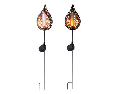 Teardrop Flamelight Garden Solar Light on Stake AK Kin Garden Supplies