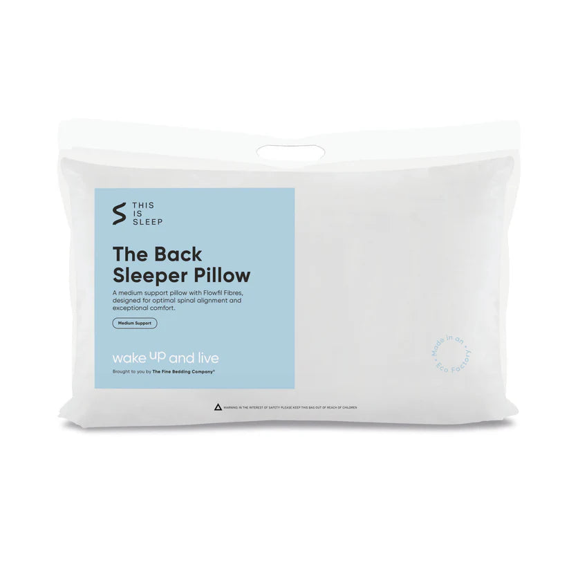 The Back Sleeper Pillow -Shape-Retaining Flowfil Fibres House, Home & Garden