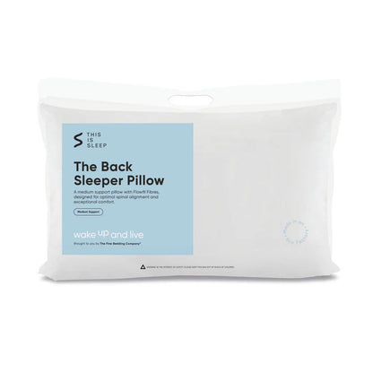 The Back Sleeper Pillow -Shape-Retaining Flowfil Fibres House, Home & Garden