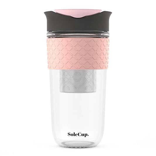 The SoleCup Plus Tea Infuser - Large 530ml Cup - Grey & Pink House, Home & Garden