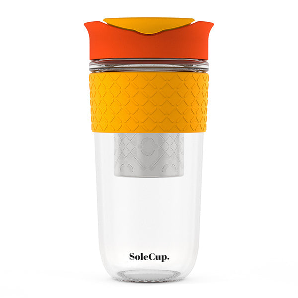 The SoleCup Plus Tea Infuser - Large 530ml Cup - Red & Orange House, Home & Garden