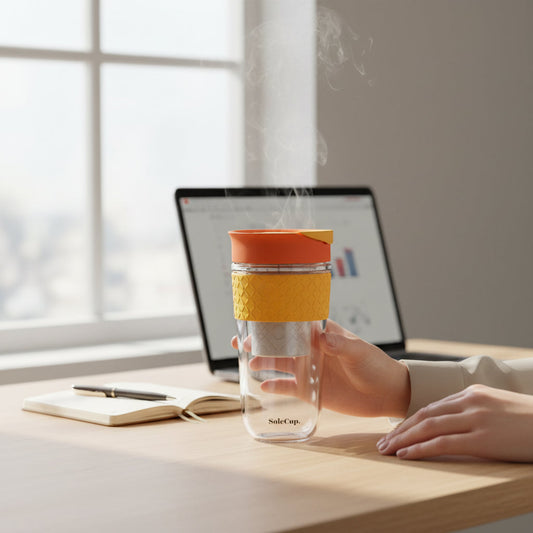 The SoleCup Plus Tea Infuser - Large 530ml Cup - Red & Orange House, Home & Garden