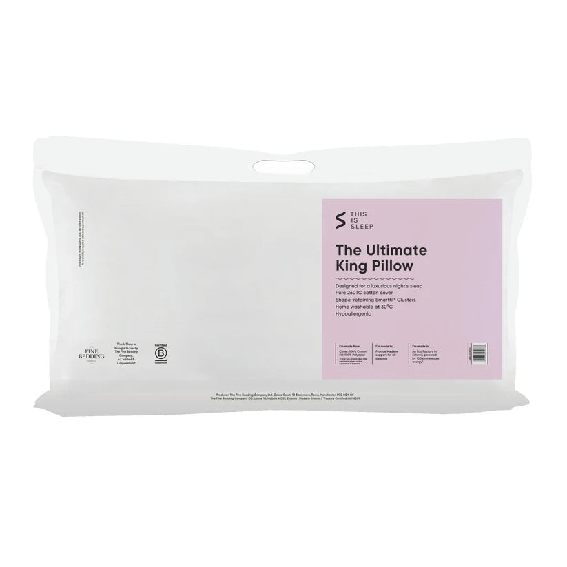 The Ultimate King Pillow - Extra long cotton pillow for King & Super King beds House, Home & Garden
