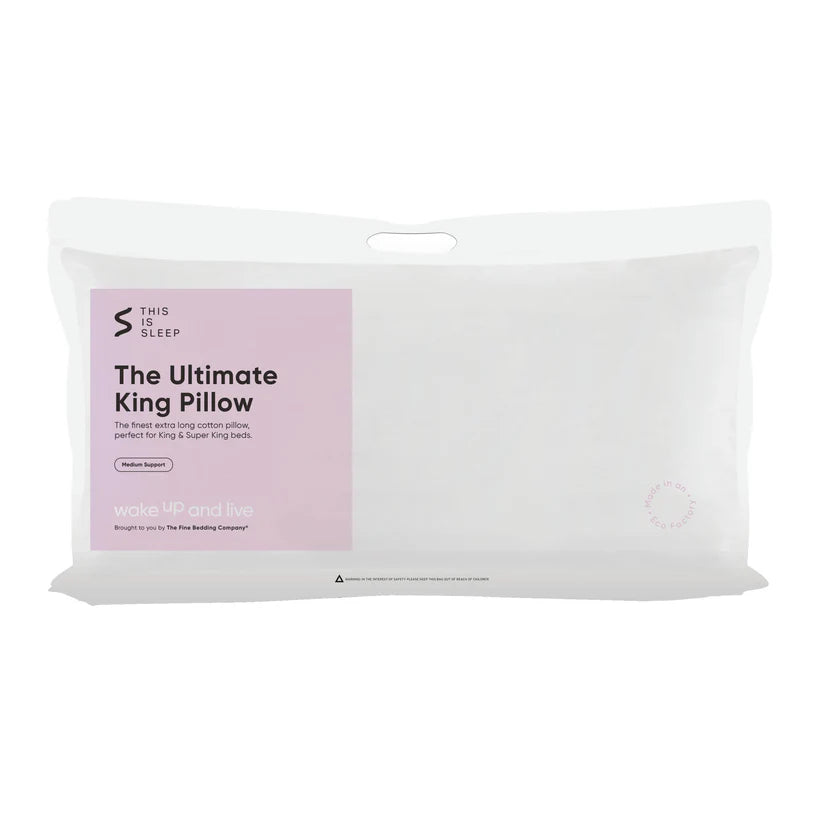 The Ultimate King Pillow - Extra long cotton pillow for King & Super King beds House, Home & Garden