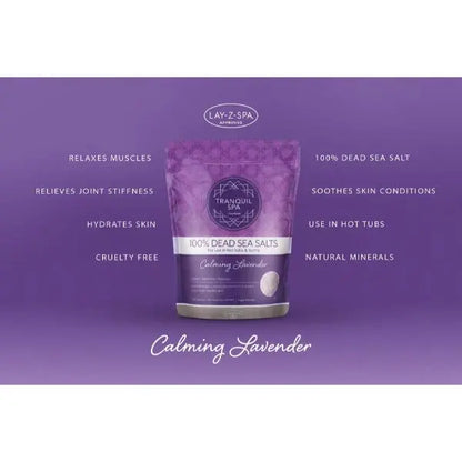 Tranquil Spa Dead Sea Salts 1kg - Lavender AK Kin Garden Supplies