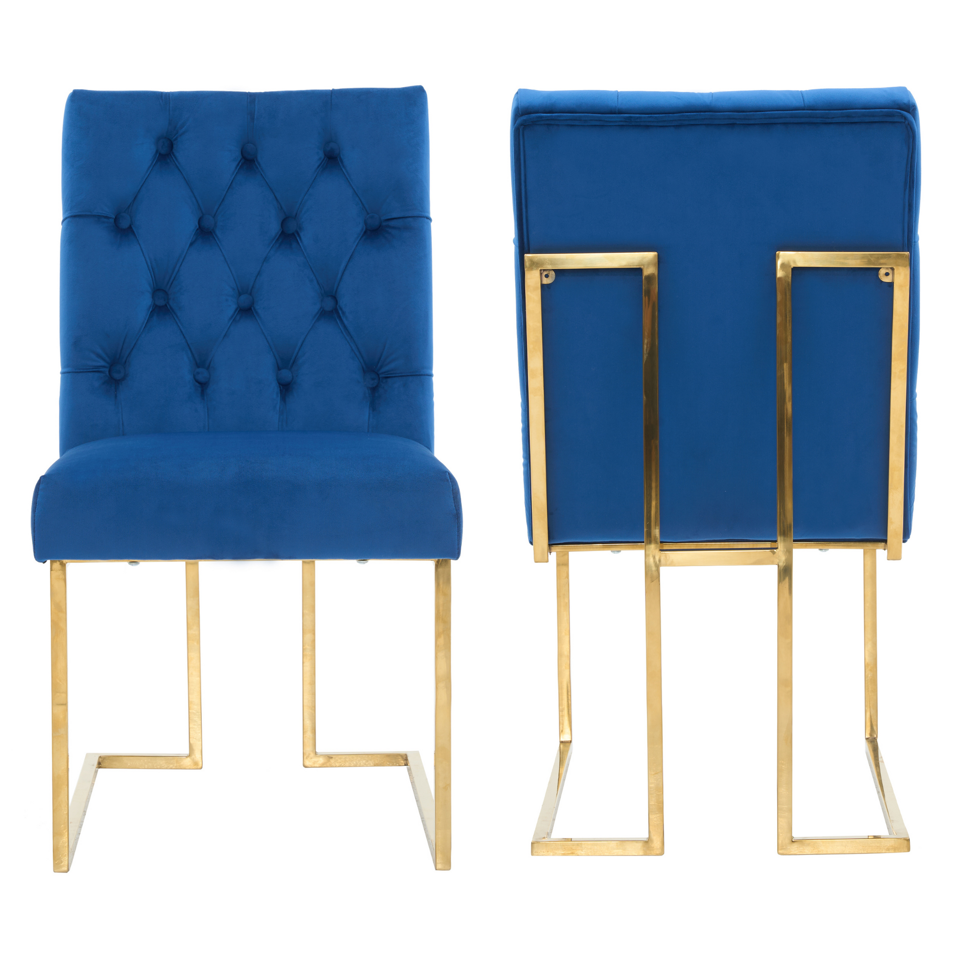 Siena Tufted Velvet Dining Chair – Gold Frame, Modern Luxury Accent PN Home