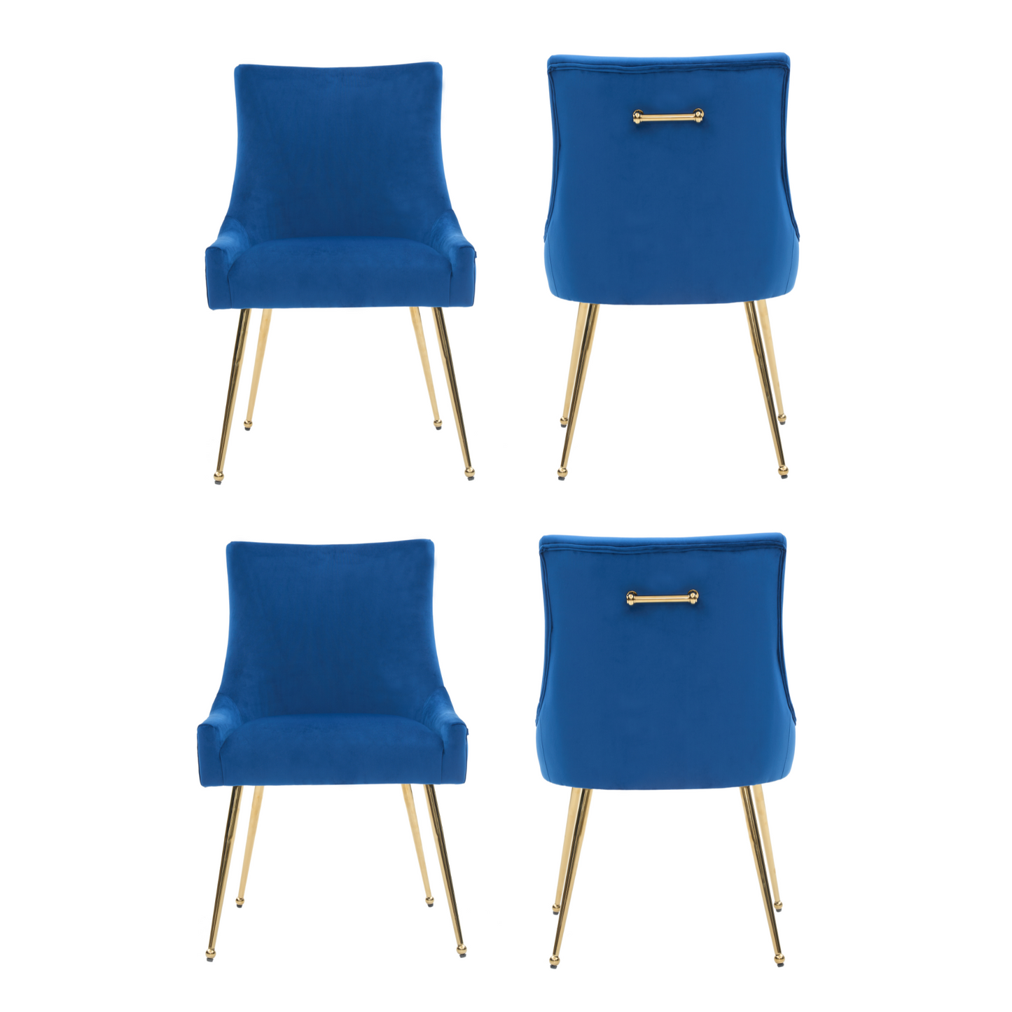 Viviana Velvet Dining Chair – Gold Legs, Ring Handle & Modern Accent PN Home