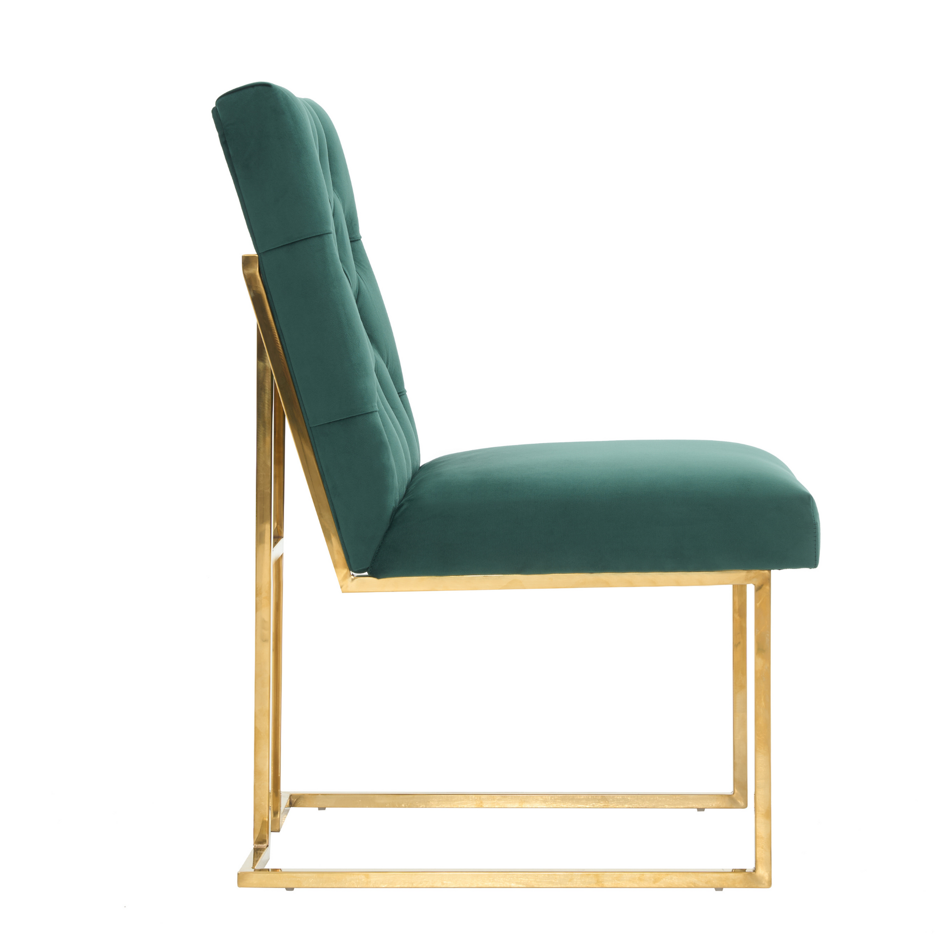 Siena Tufted Velvet Dining Chair – Gold Frame, Modern Luxury Accent PN Home