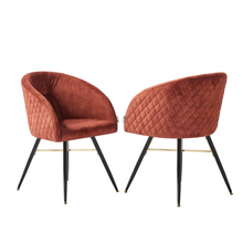 Vittorio LUX Velvet Dining Chair with Metal Legs - Perfect for Dining Room Living Room PN Home