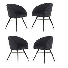 Vittorio LUX Velvet Dining Chair with Metal Legs - Perfect for Dining Room Living Room PN Home