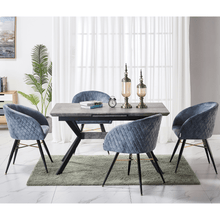 Vittorio LUX Velvet Dining Chair with Metal Legs - Perfect for Dining Room Living Room PN Home
