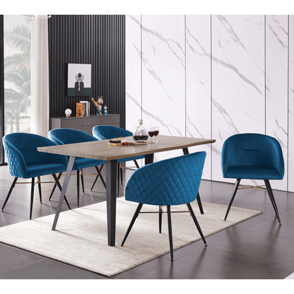 Vittorio LUX Velvet Dining Chair with Metal Legs - Perfect for Dining Room Living Room PN Home