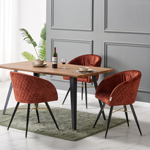 Vittorio Rocco LUX 5PCs Dining Set includes an Oak Dining Table and Set of 4 Dining Chairs PN Home