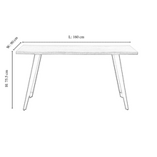 Vittorio Rocco LUX 5PCs Dining Set includes an Oak Dining Table and Set of 4 Dining Chairs PN Home