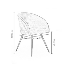 Vittorio Rocco LUX 5PCs Dining Set includes an Oak Dining Table and Set of 4 Dining Chairs PN Home