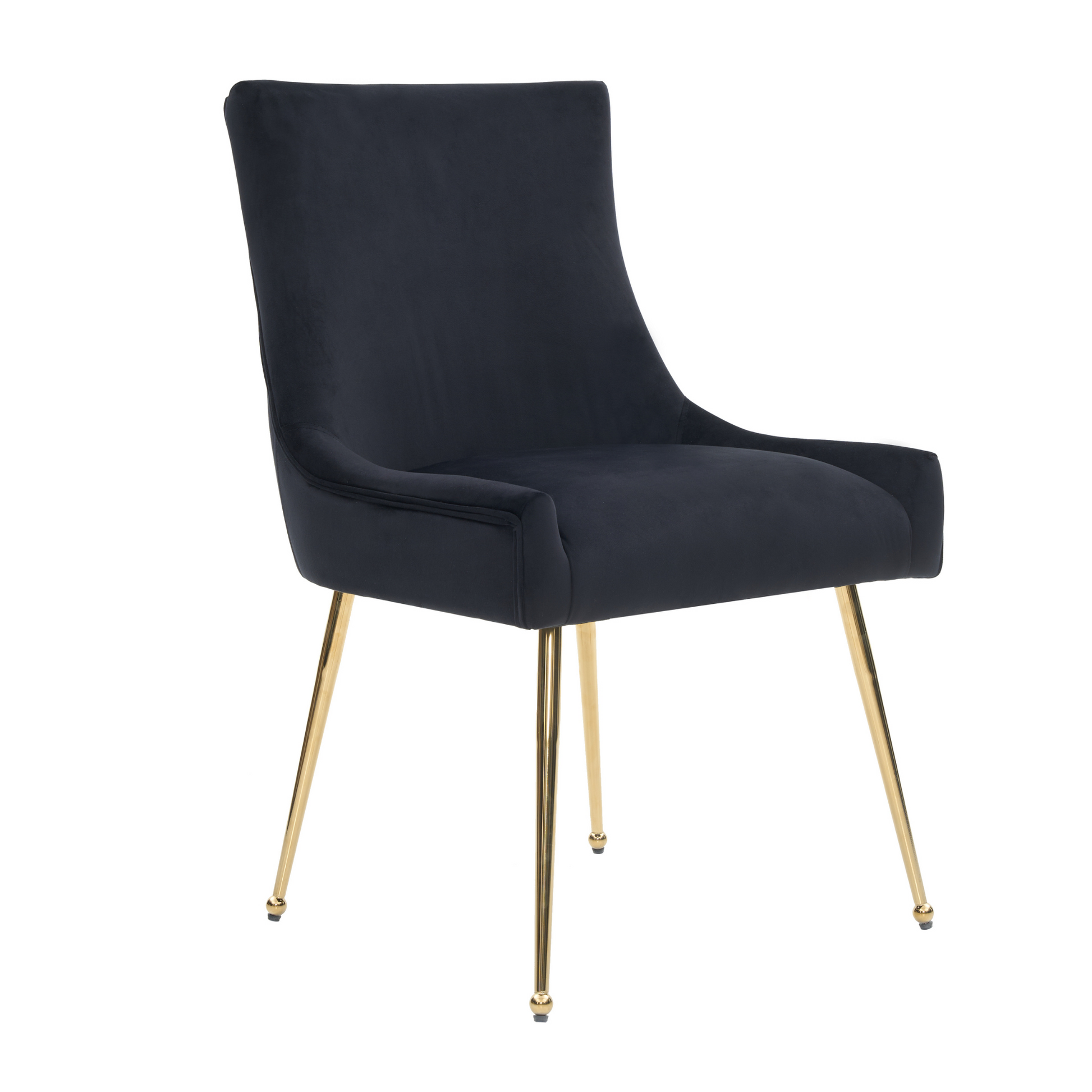 Viviana Velvet Dining Chair – Gold Legs, Ring Handle & Modern Accent PN Home