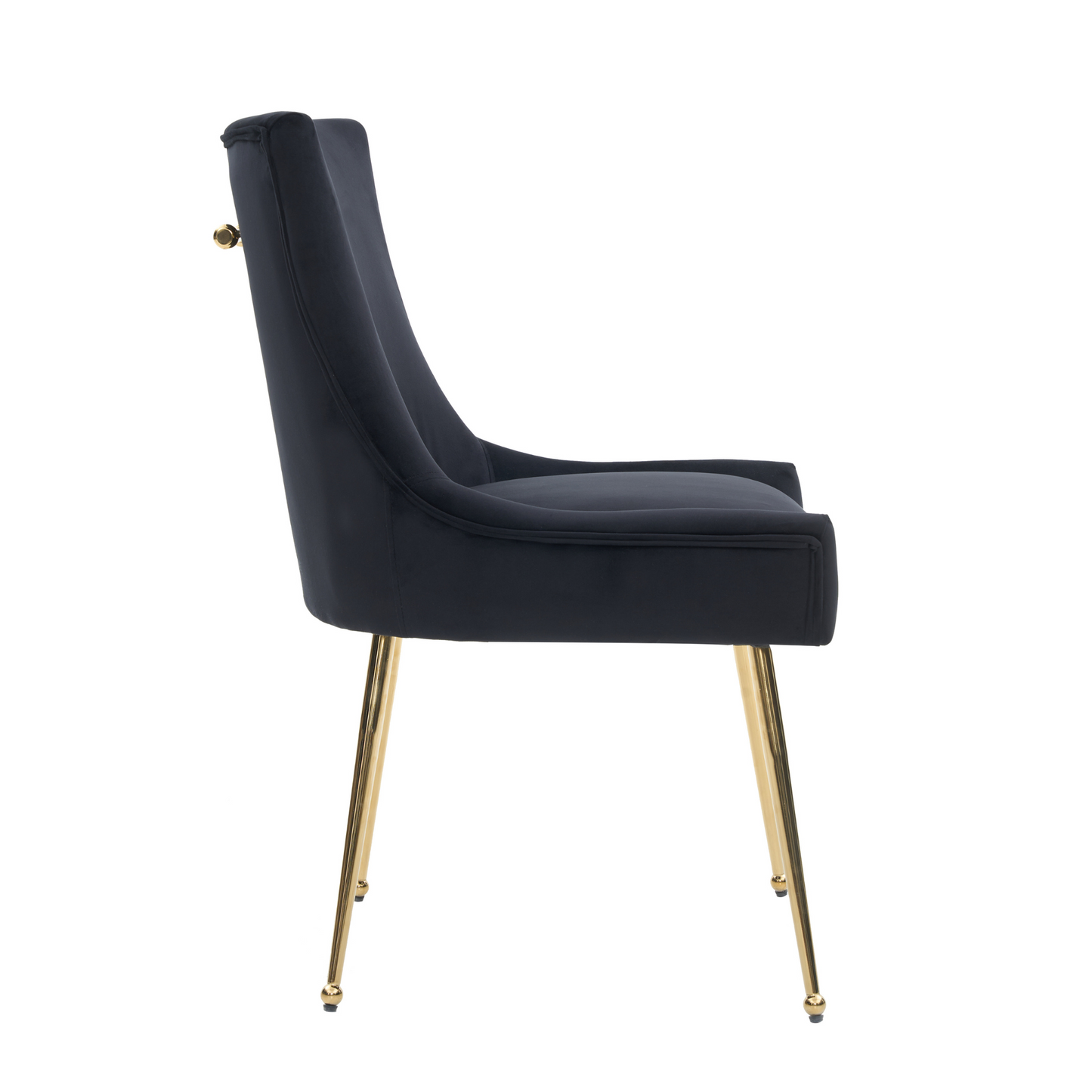 Viviana Velvet Dining Chair – Gold Legs, Ring Handle & Modern Accent PN Home