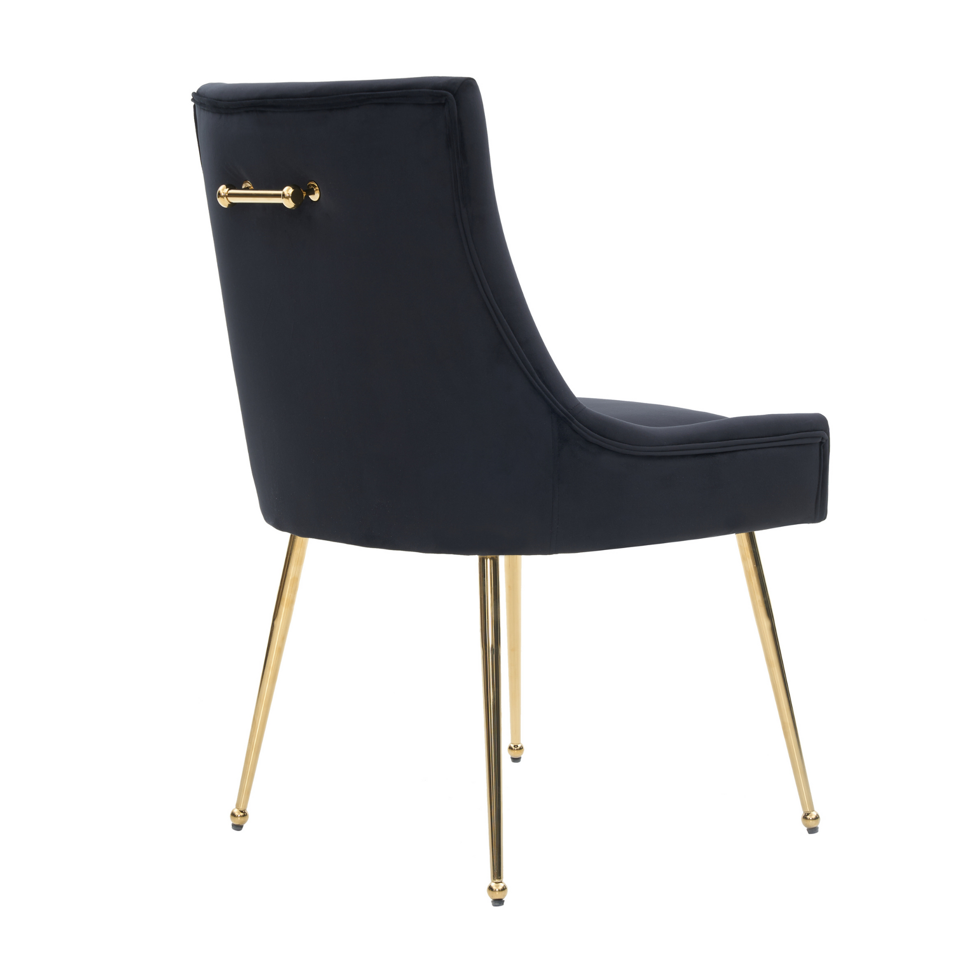 Viviana Velvet Dining Chair – Gold Legs, Ring Handle & Modern Accent PN Home