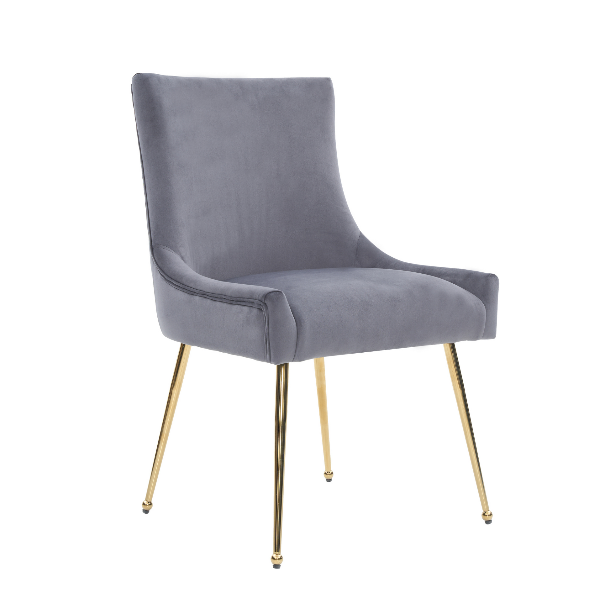Viviana Velvet Dining Chair – Gold Legs, Ring Handle & Modern Accent PN Home