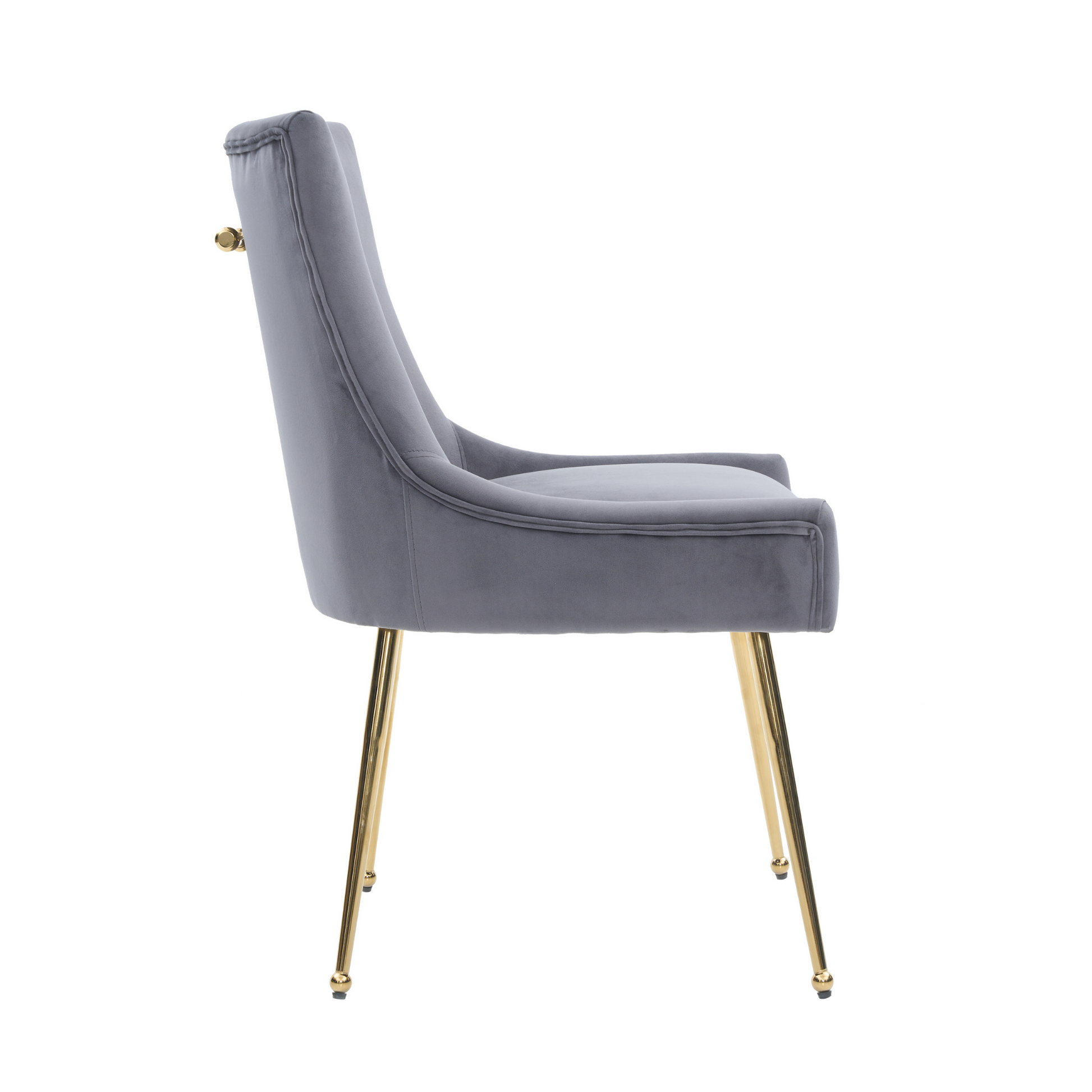 Viviana Velvet Dining Chair – Gold Legs, Ring Handle & Modern Accent PN Home