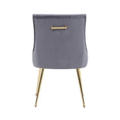 Viviana Velvet Dining Chair – Gold Legs, Ring Handle & Modern Accent PN Home