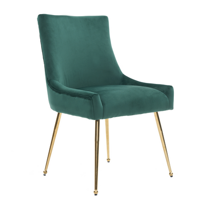 Viviana Velvet Dining Chair – Gold Legs, Ring Handle & Modern Accent PN Home