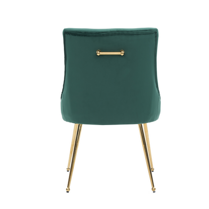 Viviana Velvet Dining Chair – Gold Legs, Ring Handle & Modern Accent PN Home